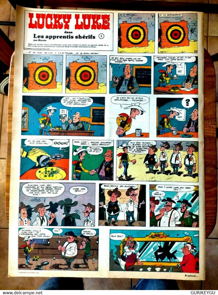 RARE Page Géante LUCKY LUKE Les Apprentis Shérifs Prés Sortie EO 1978 Dargaud TB - Lucky Luke