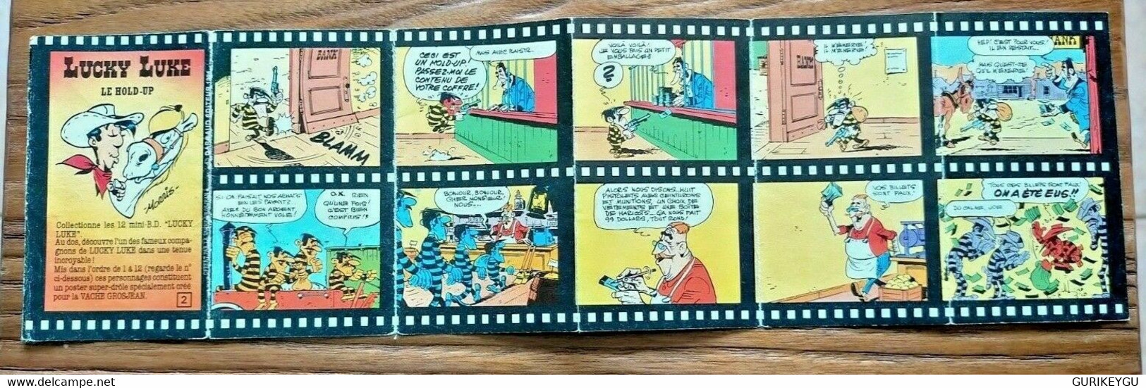 Planche Mini Bd LUCKY LUKE N°2 JOE Le Hold-up Morris 1984 Vache Grosjean RARE EO - Lucky Luke