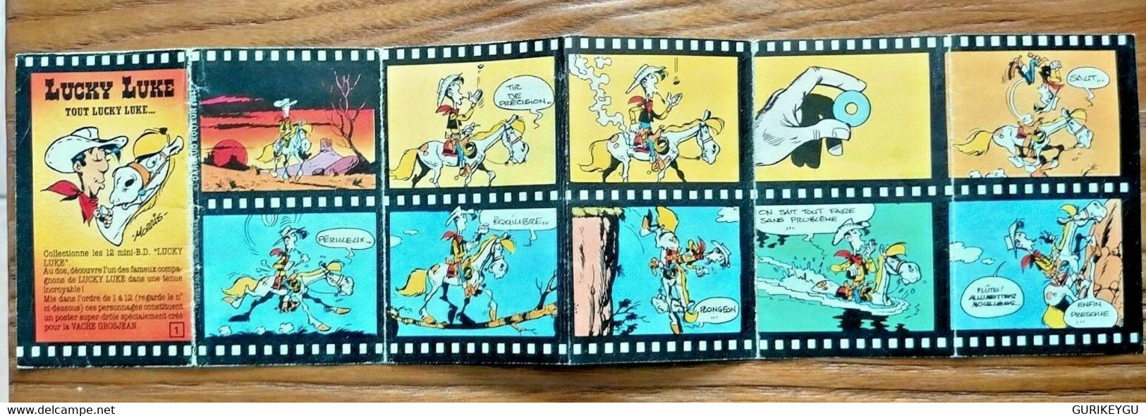 Planche Mini Bd LUCKY LUKE 1 LE CROQUE-MORT Morris 1984 Vache Grosjean RARE EO B - Lucky Luke