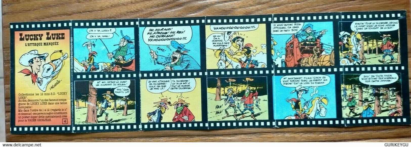 Planche Mini Bd LUCKY LUKE N° 4 William Morris 1984 Vache Grosjean RARE EO - Lucky Luke