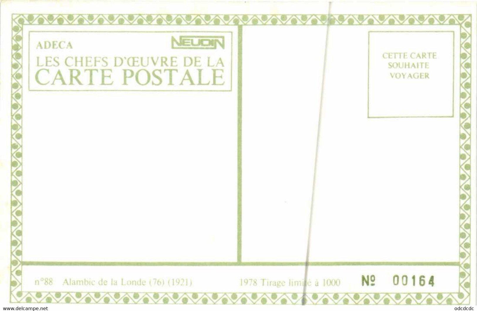 Ernest LEMONNIER  Distillateur à LA LONDE Par Elbeuf  RV Neudin Adeca 1000ex N°00164 - Autres & Non Classés