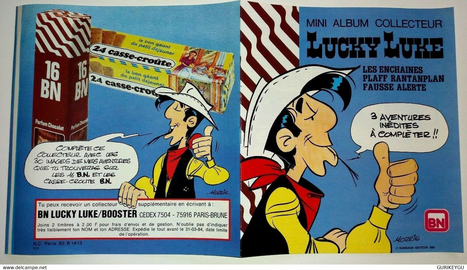 Rare Mini Album Collecteur LUCKY LUKE DALTON RANTANPLAN MORRIS Dargaud 1983 BN - Lucky Luke