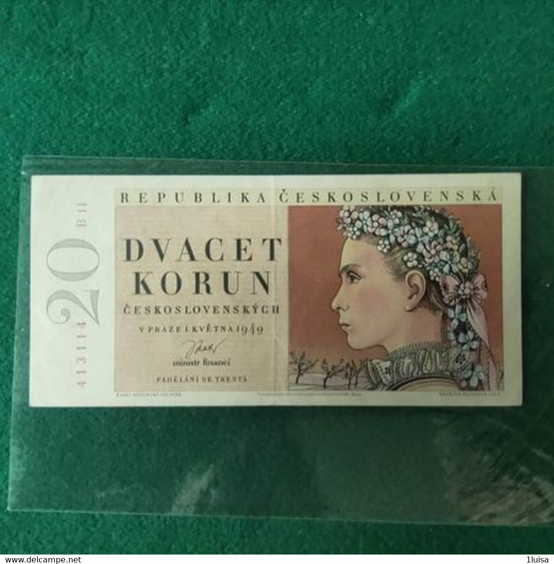 CECOSLOVACCHIA 20 KORUN 1949 - Czechoslovakia