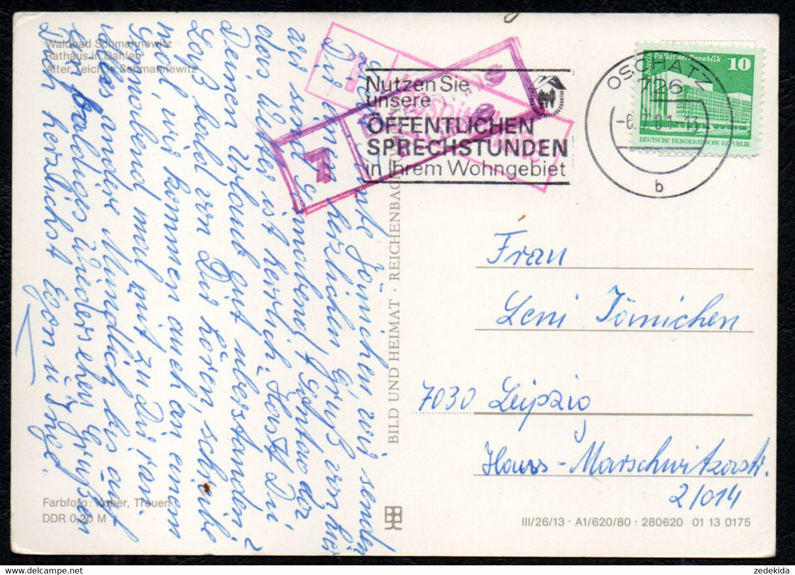 F4787 - Dahlen - Bild Und Heimat Reichenbach - Stempel Landpost Landpoststempel - Dahlen