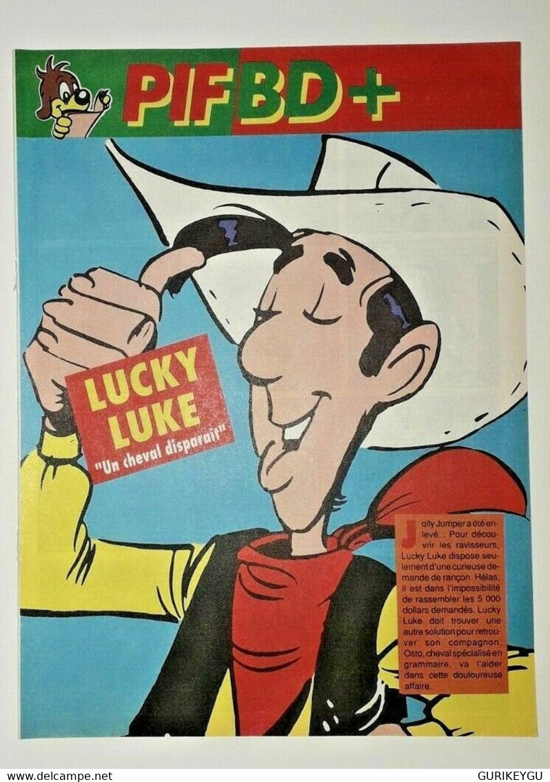 RARISSIME PIF  BD + LUCKY LUKE Un Cheval Disparait  Supplément De 13 Pages - Lucky Luke