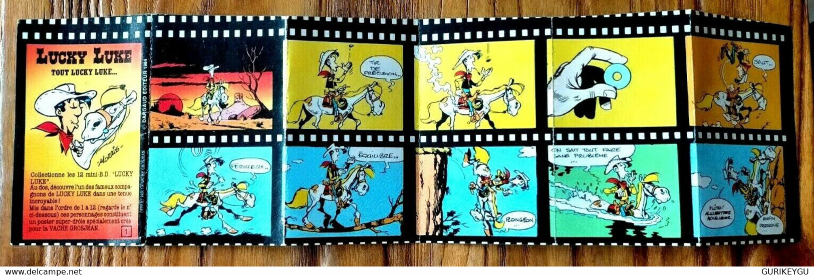 Planche Mini Bd LUCKY LUKE 1 LE CROQUE-MORT Morris 1984 Vache Grosjean RARE EO - Lucky Luke