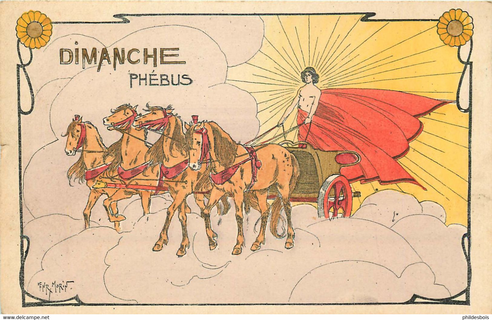 ILLUSTRATEUR Henri MORIN Art Nouveau  DIMANCHE Phébus - Morin, Henri