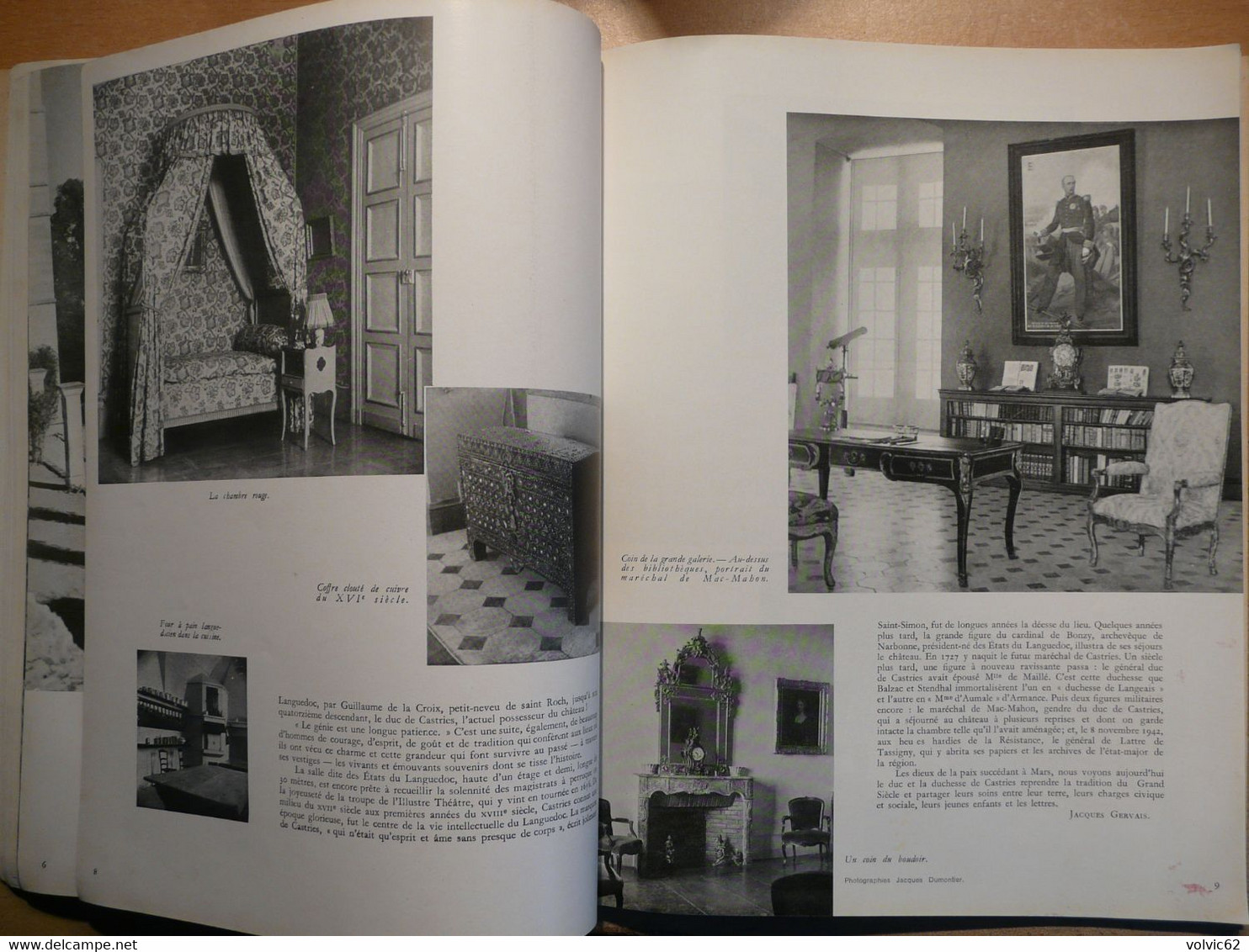 Plaisir de france 1947 chaise dieu chateau castries mime marceau hospice beaune bourgogne décoration moderne