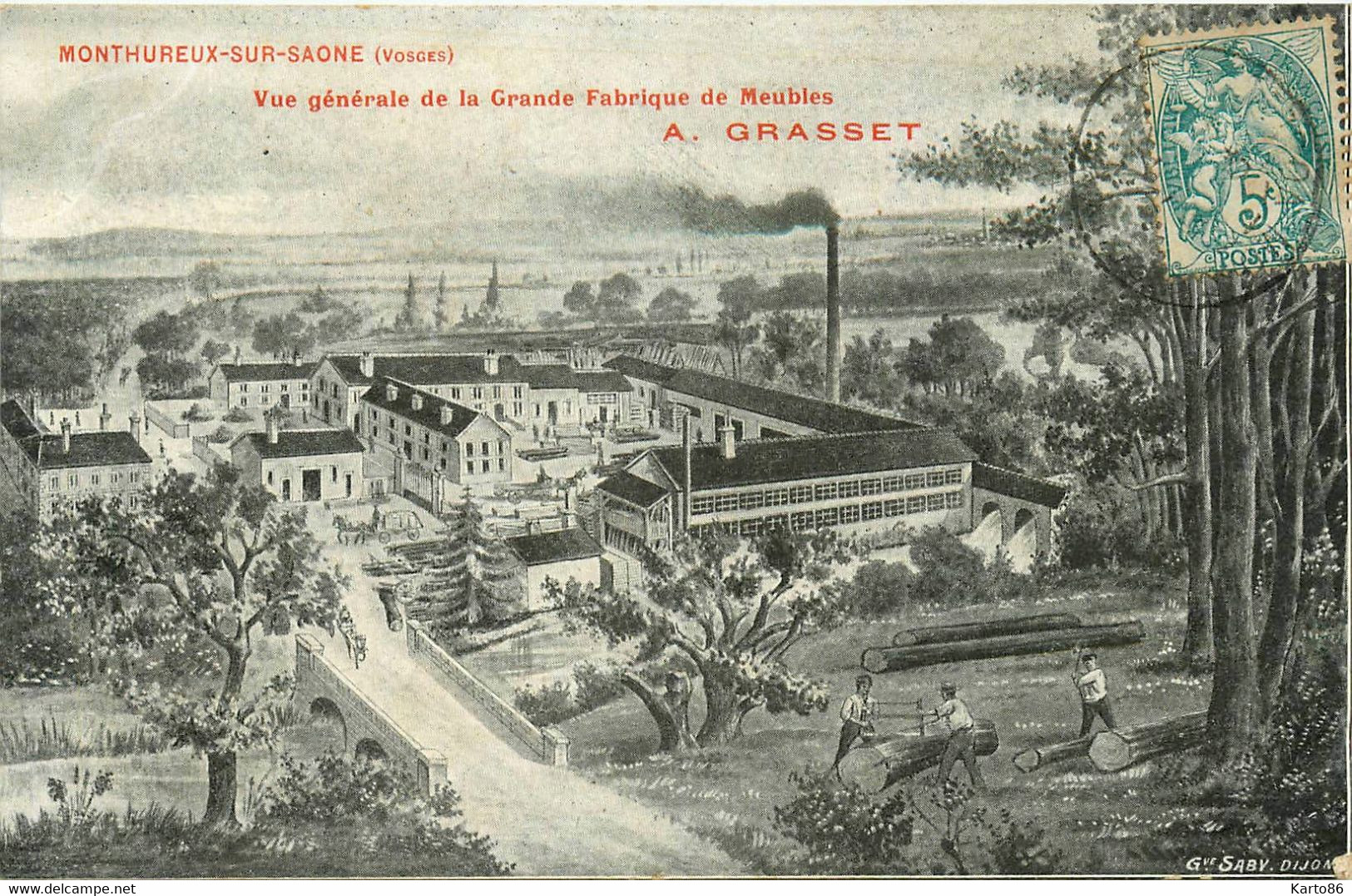 Monthureux Sur Saône * Vue Générale De La Grande Fabrique De Meubles A. GRASSET * Usine Industrie * Bois Métier - Monthureux Sur Saone