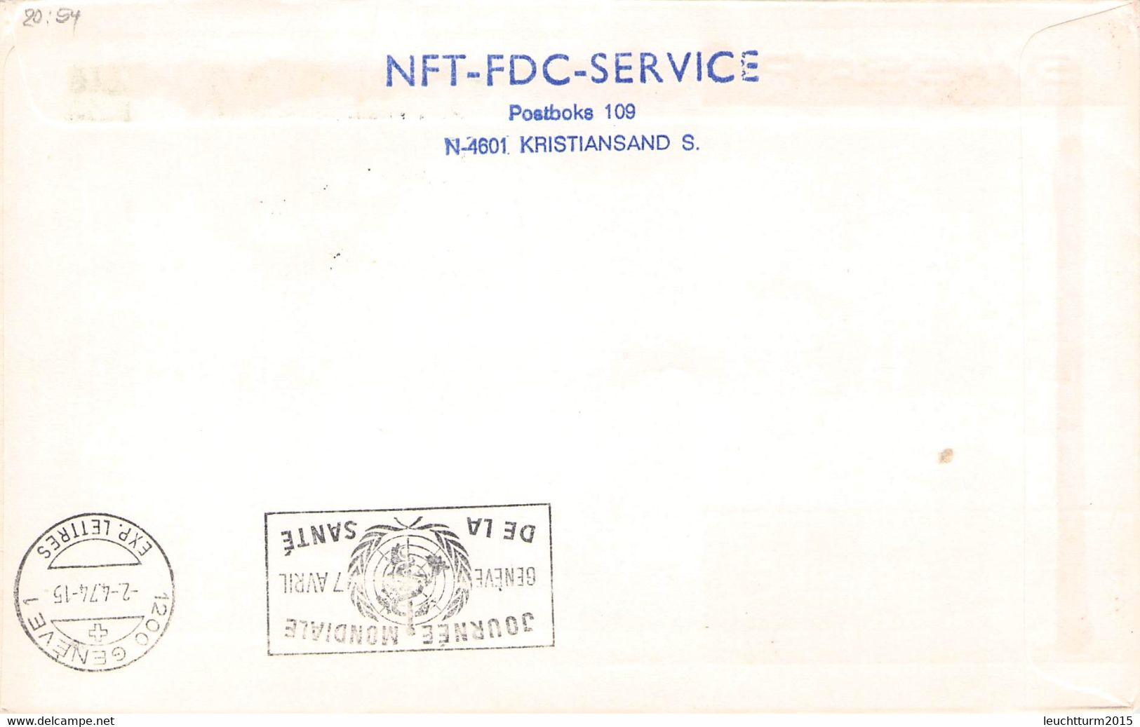 NORWAY - SWISSAIR SRSK 423 OSLO-GENEVE 1. APRIL 1974/ QG 168 - Lettres & Documents