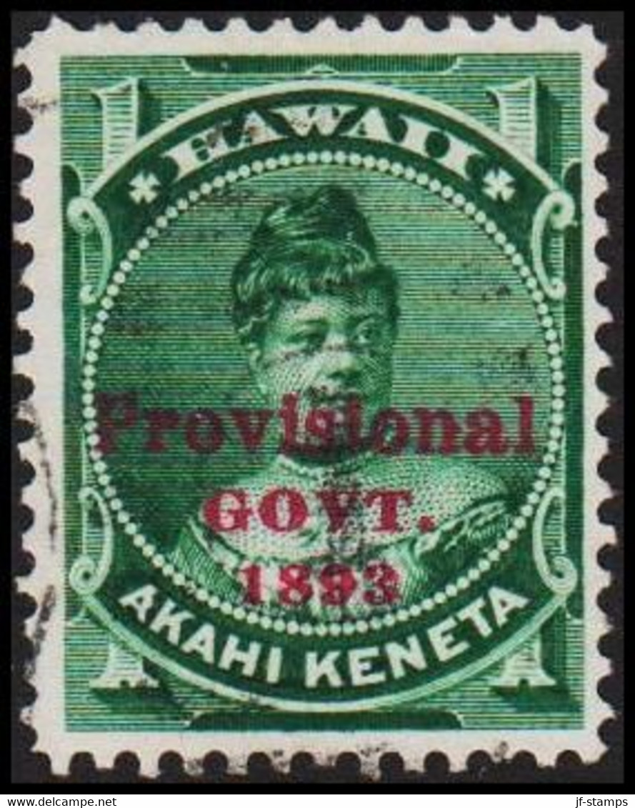 1893. HAWAII. Provisional GOVT. 1893 On 1 C. (Michel 39) - JF510878 - Hawaï