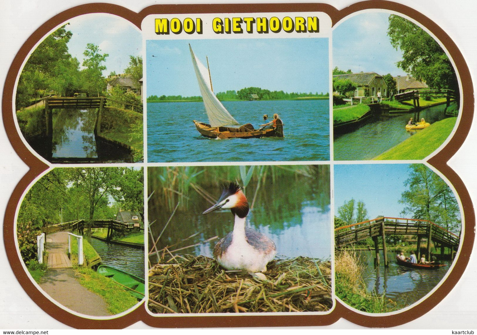 Mooi Giethoorn - (Ov., Nederland/Holland) - Nr. L 5411S - Bruggen, Watervogel, Zeilboot - Giethoorn