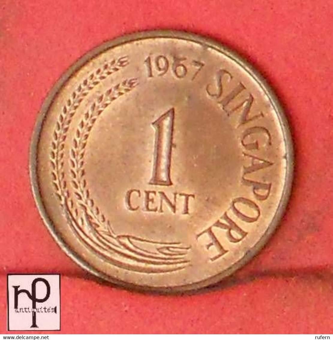 SINGAPORE 1 CENT 1967 -    KM# 1 - (Nº46015) - Singapour