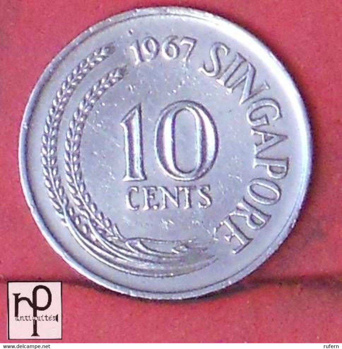 SINGAPORE 10 CENTS 1967 -    KM# 3 - (Nº46018) - Singapour