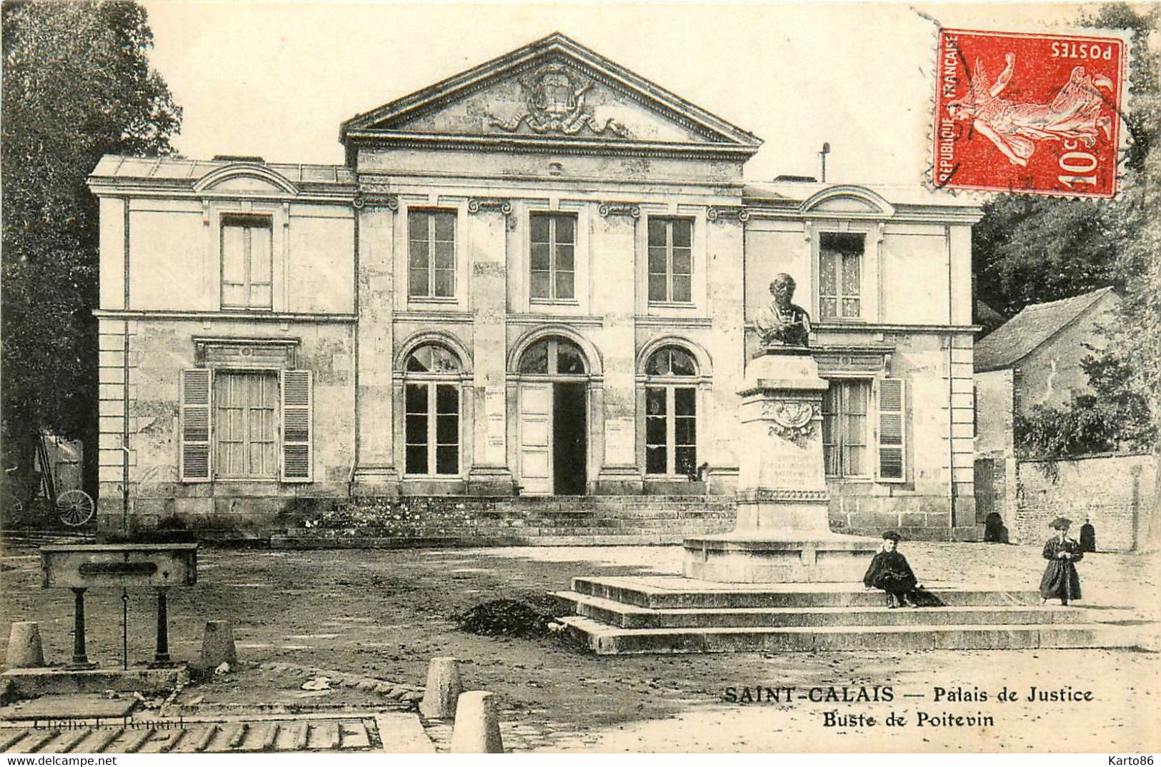 St Calais * Le Palais De Justice * Statue Buste De Poitevin - Montfort Le Gesnois