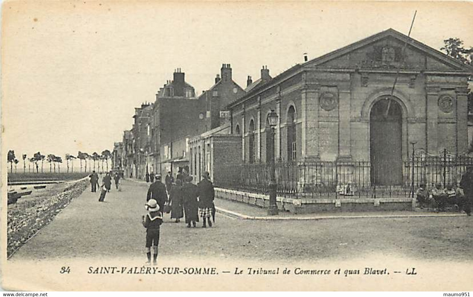 80 SAINT VALERY SUR SOMME - Le Tribunal De Commerce  Et Quai Clavet - Saint Valery Sur Somme