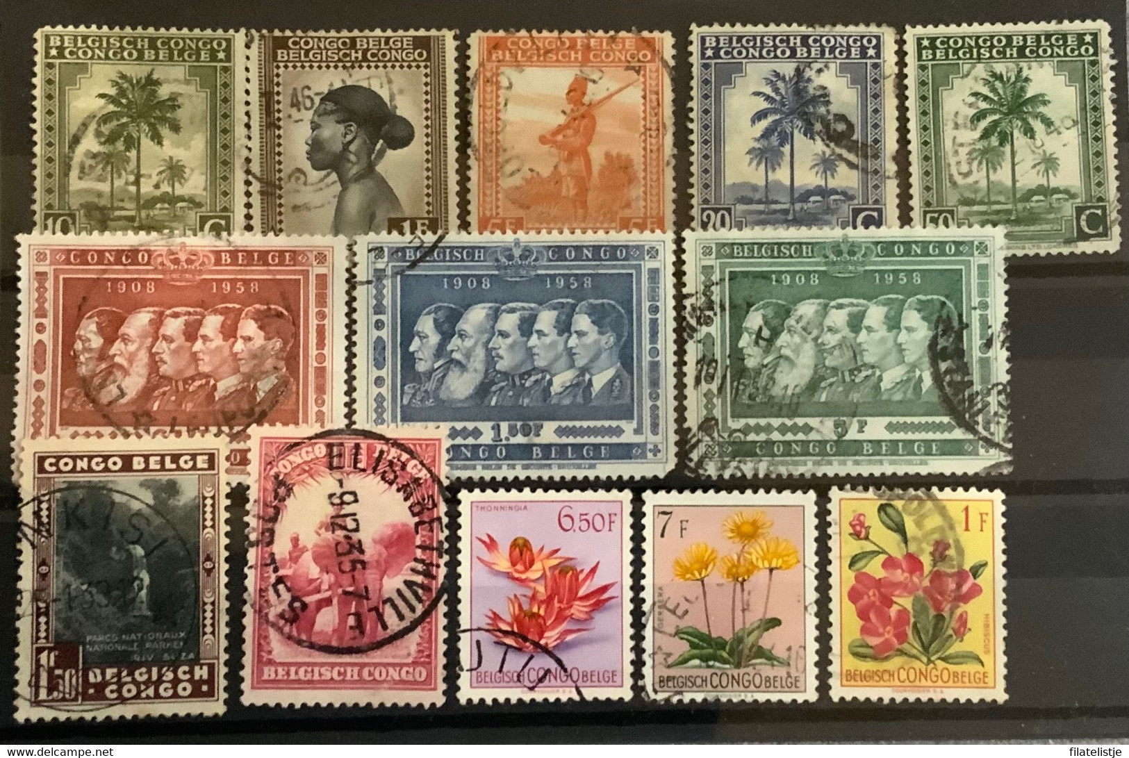 Belgisch Congo Restje Zegels - Collections