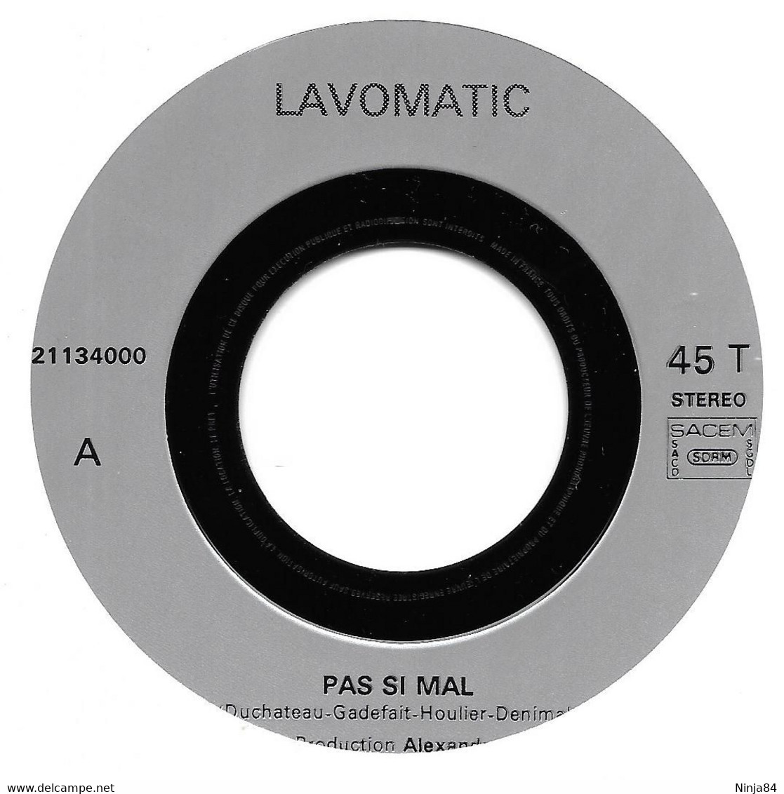 SP 45 RPM (7") Lavomatic     " Pas Si Mal   " - Punk