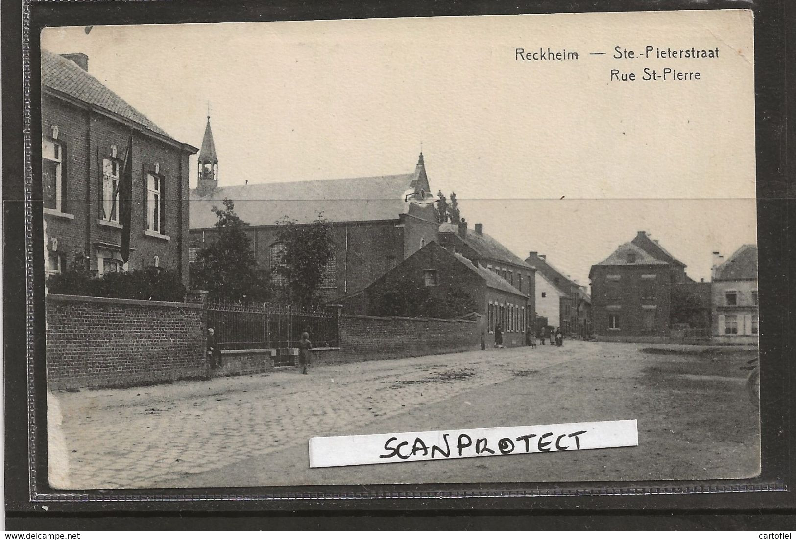 RECKHEIM-REKEM-STE-PIETERSSTRAAT-ANIMEE-PHOTOTYPIE-DESAIX-VERSTUURD-MILITAIRE POST-1920-ZELDZAAM-ZIE DE 2 SCANS - Lanaken