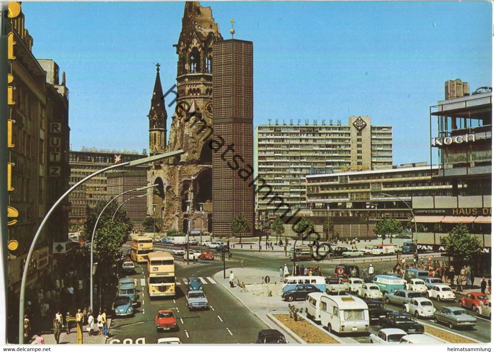 Berlin - Tauentzienstrasse - BVG-Bus - Blick Auf Die Gedächtniskirche - Verlag Schöning & Co. + Gebrüder Schmidt Berlin - Schoeneberg