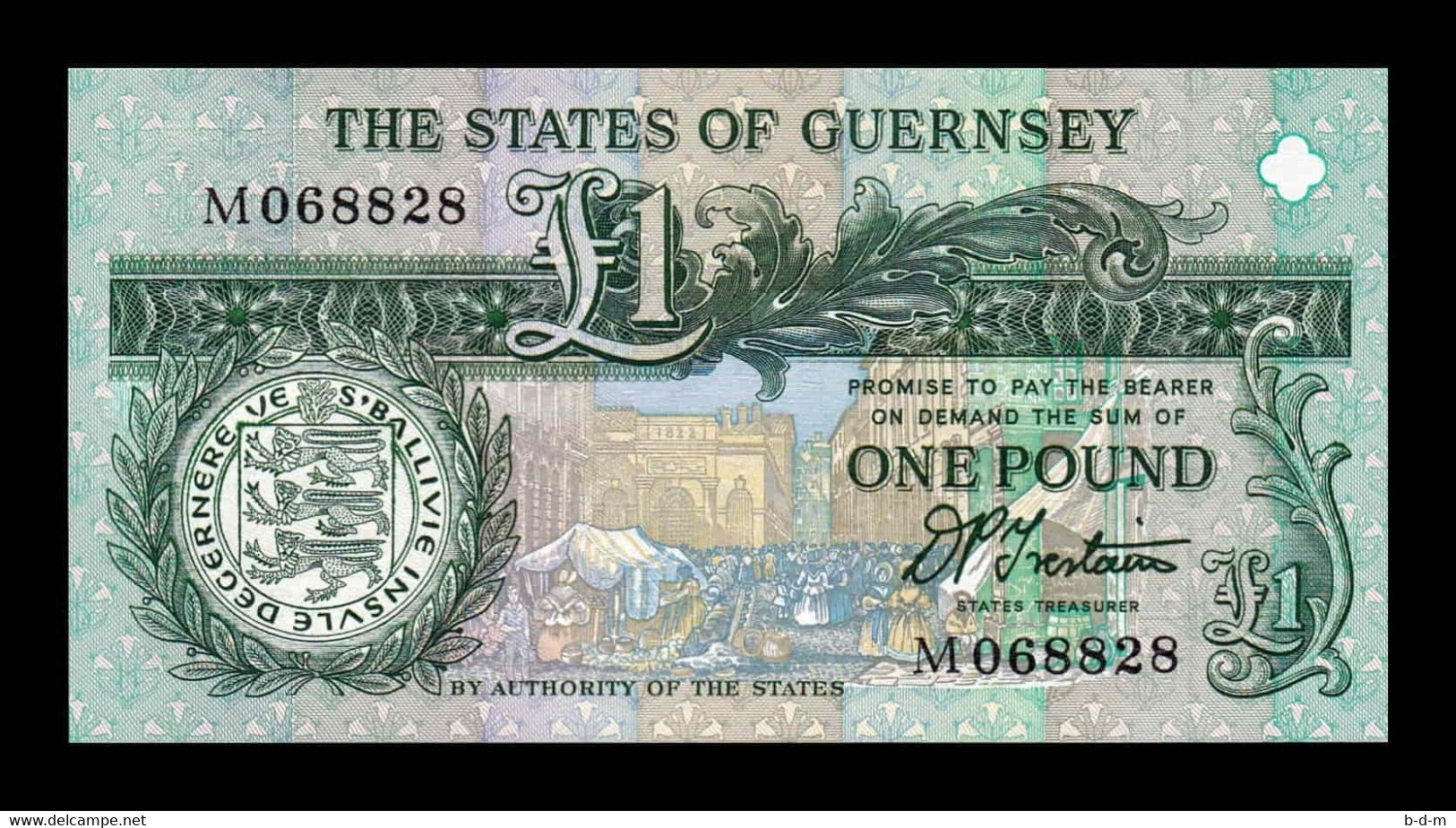 Guernsey 1 Pound 1995 Pick 52b SC UNC - Guernesey