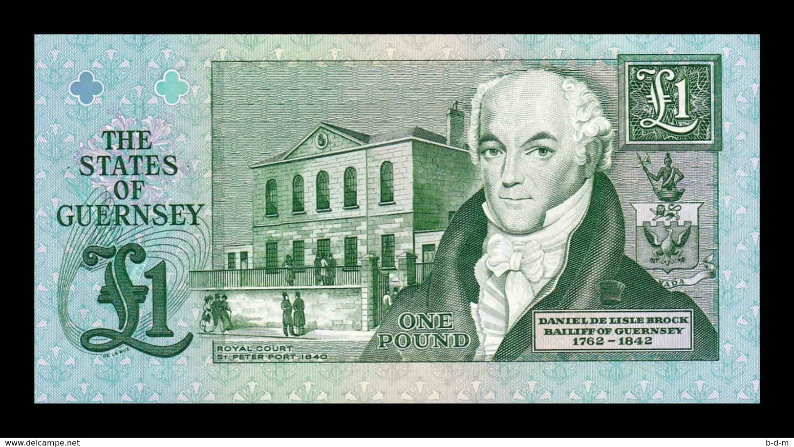 Guernsey 1 Pound 1995 Pick 52b SC UNC - Guernsey