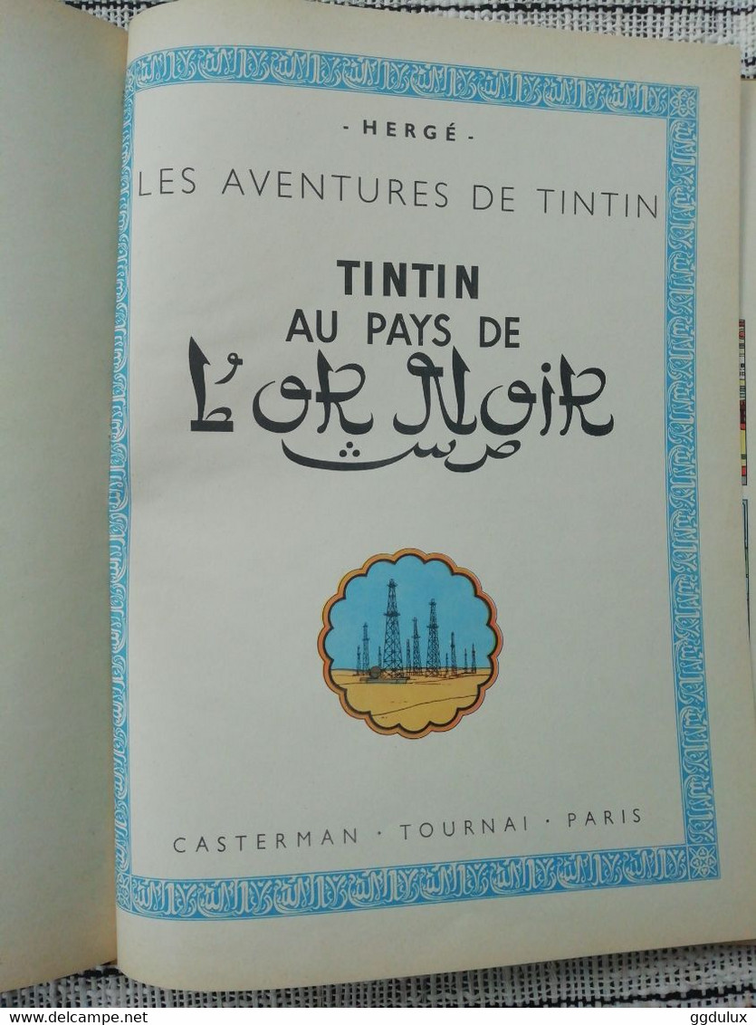 Tintin Au Pays De L Or Noir B20bis 1957-58 - Hergé