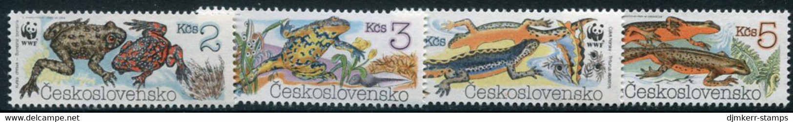 CZECHOSLOVAKIA 1989 Amphibians MNH / **.   Michel 3007-10 - Unused Stamps
