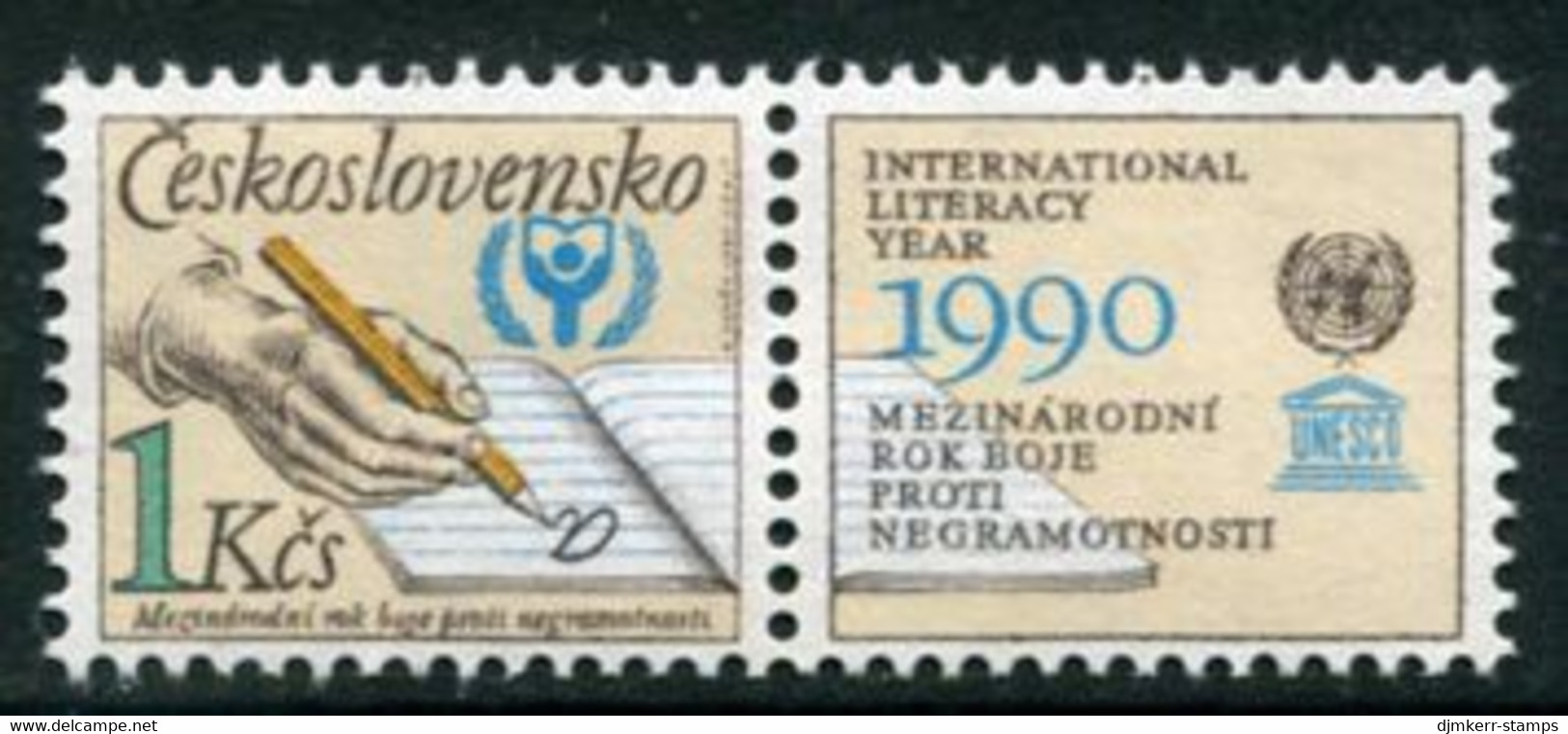 CZECHOSLOVAKIA 1990 Literacy Year MNH / **.   Michel 3029 Zf - Unused Stamps
