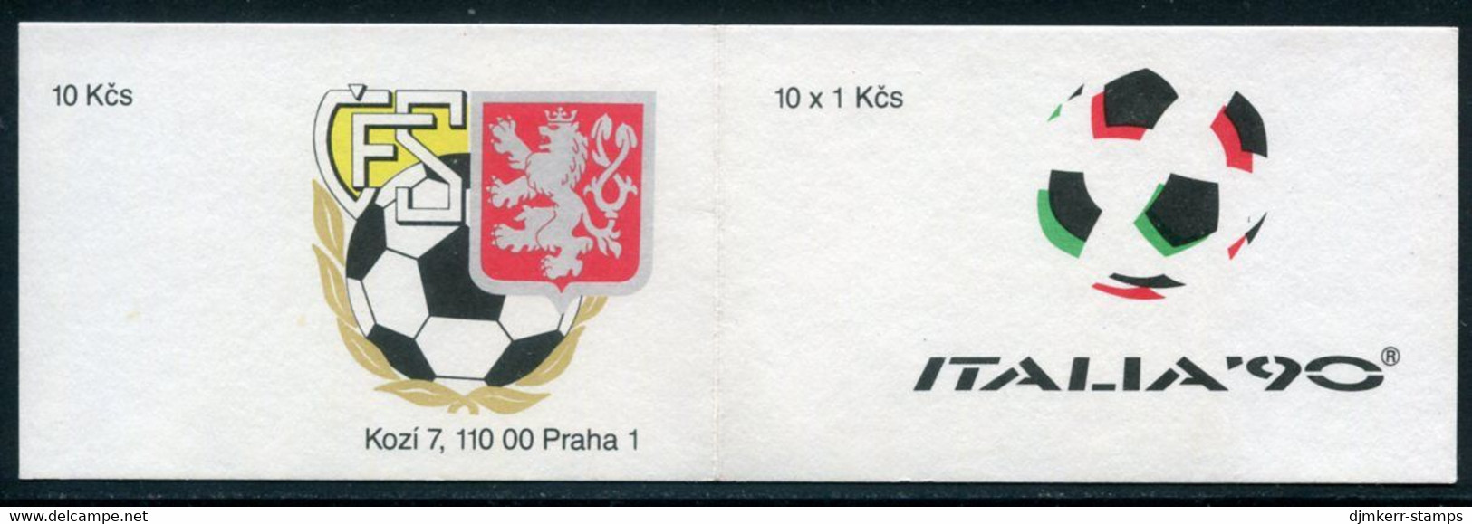 CZECHOSLOVAKIA 1990 Football World Cup Booklet MNH / **.   Michel 3049 MH - Unused Stamps