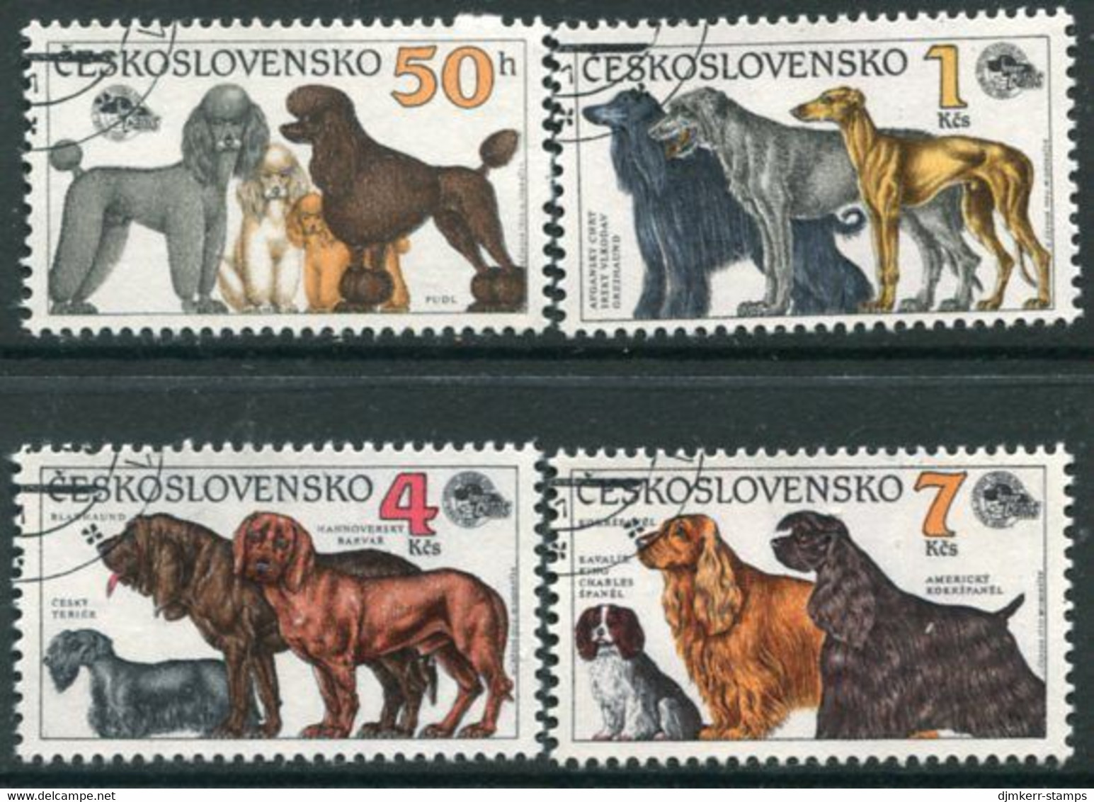 CZECHOSLOVAKIA 1990 Canine Exhibition Used.   Michel 3055-58 - Gebruikt