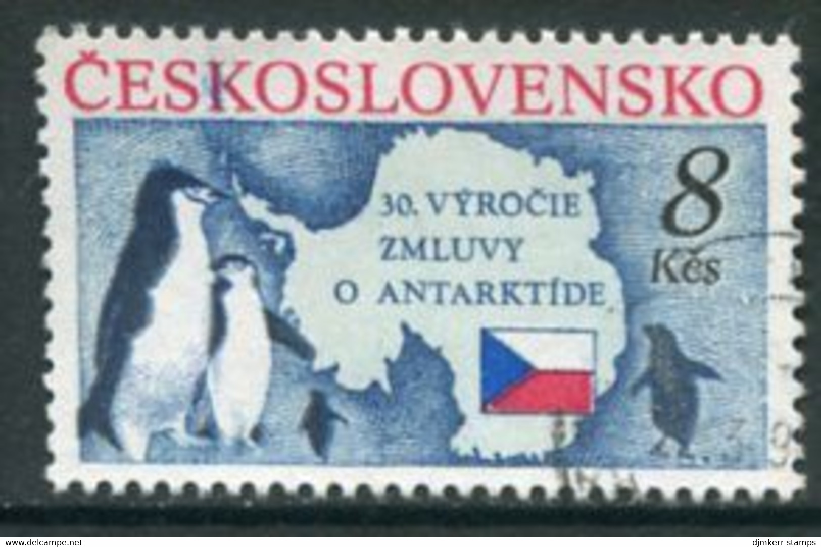 CZECHOSLOVAKIA 1991 Antarctic Treaty Used.   Michel 3086 - Gebraucht