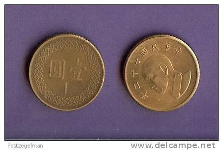 TAIWAN 1981-1994 Used Coin 1 Dollar KM 551 - Taiwán