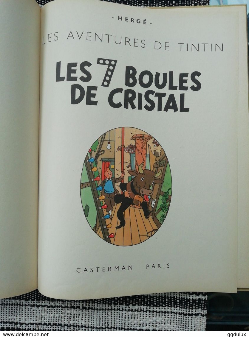 Tintin 7 Boules De Cristal B11 1954 - Hergé