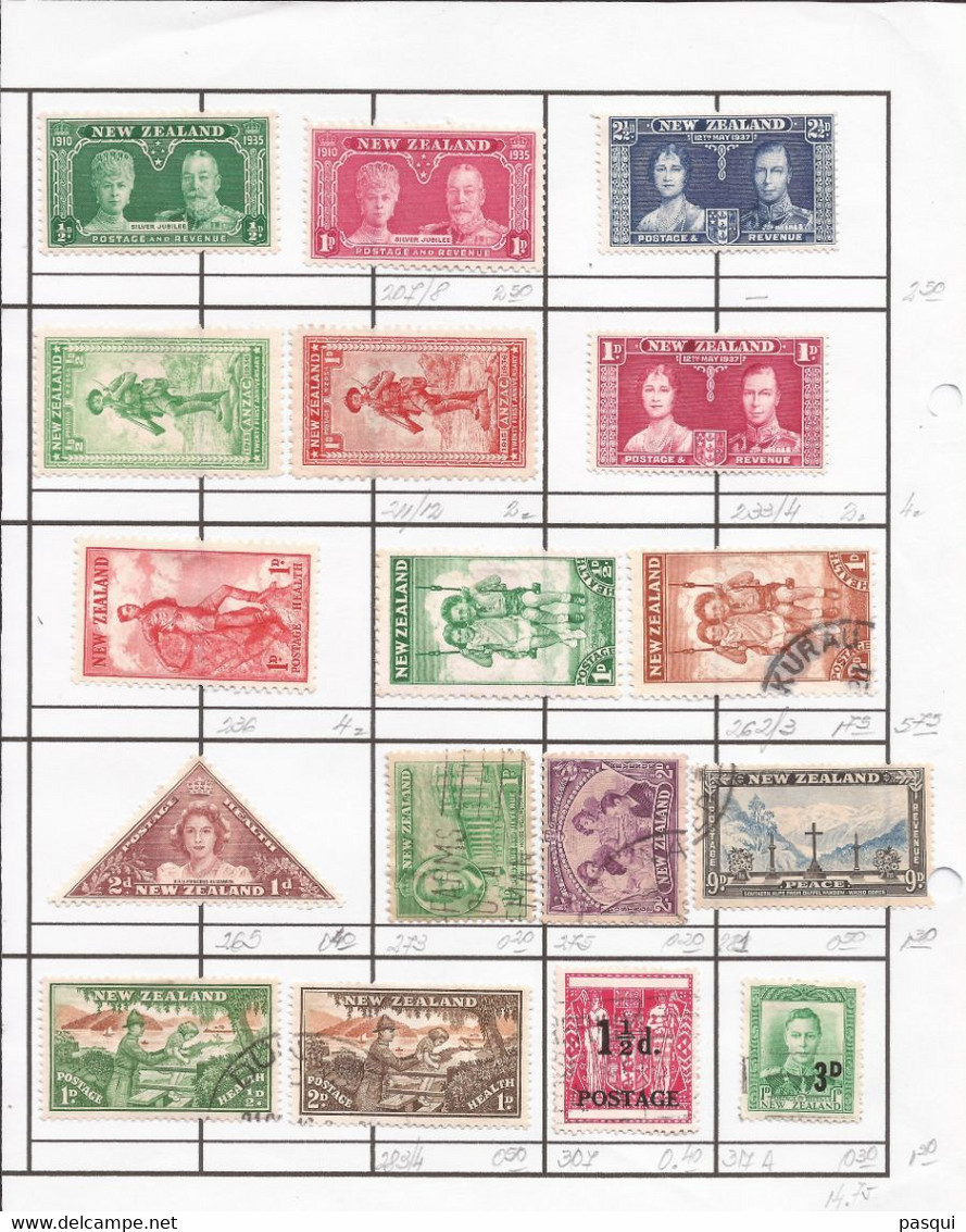 Nueva Zelanda - Fx. 10250 - Conjunto De 40 Sellos Diferentes Antiguos - Ø/* - Verzamelingen & Reeksen