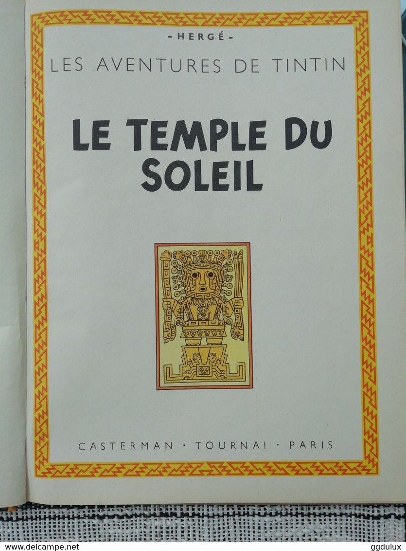 Tintin Le Temple Du Soleil B12 1955 - Hergé