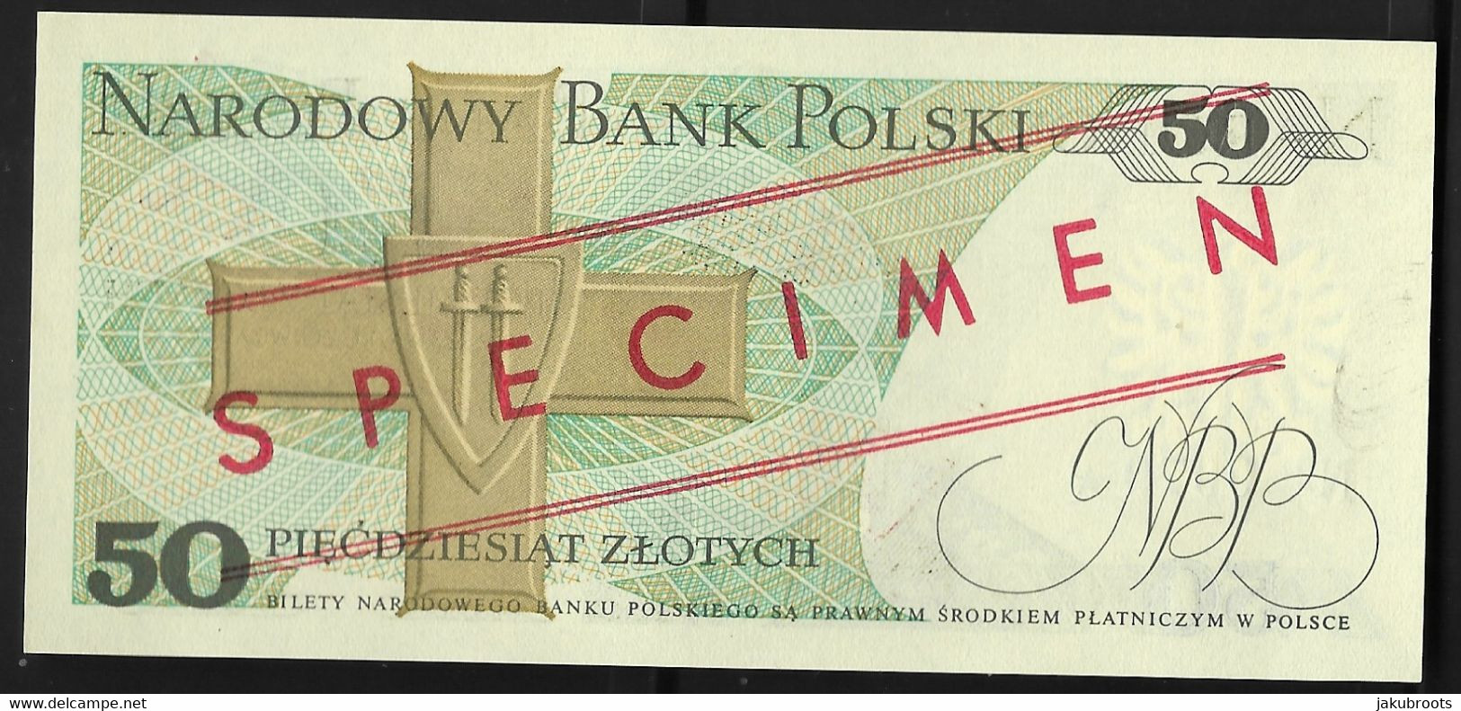 JUNE  1979.POLISH  NATIONAL STATE BANK 50 Zl. WZOR / SPECIMEN .mint  Condition - Pologne