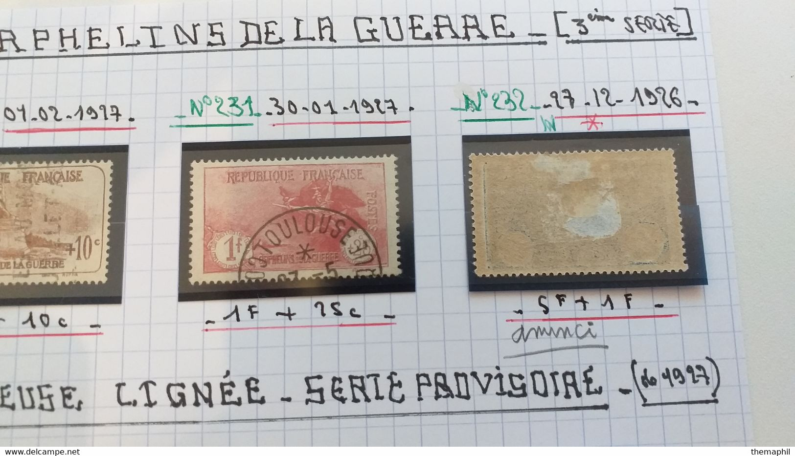 lots TH 934 FRANCE collection 1900 / 1939 neufs x ou xx et obl. QQ bon timbres