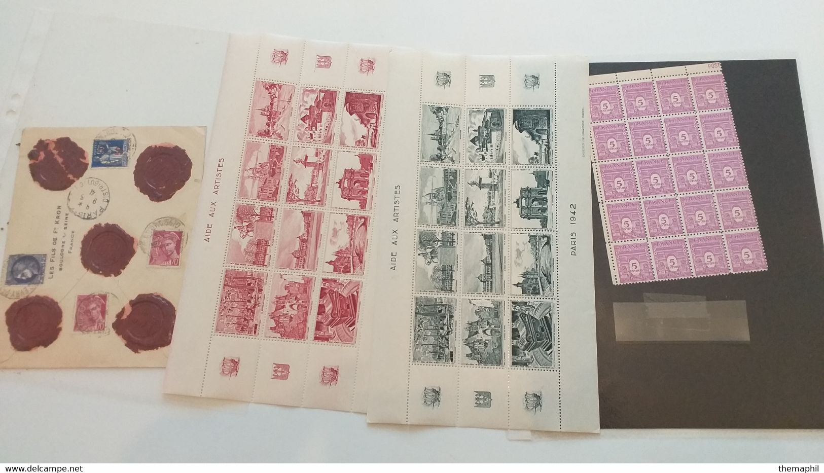 lots TH 940 FRANCE collection 1940 / 1959 neufs xx / x et obl . recherche de variétées