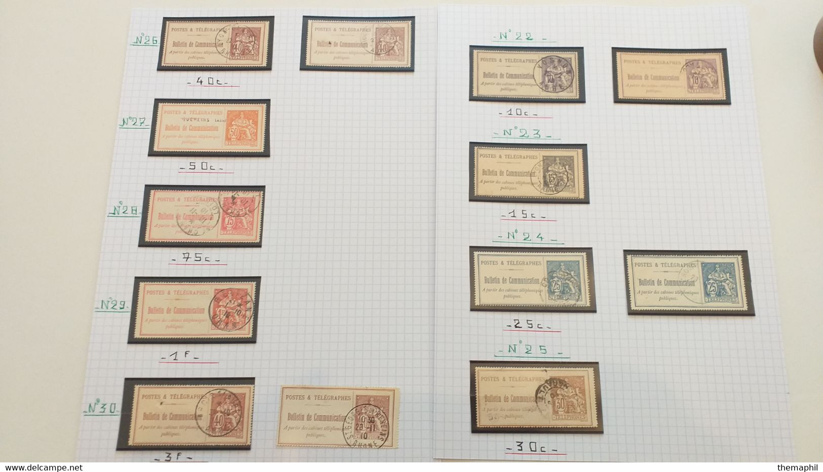 lots TH 940 FRANCE collection 1940 / 1959 neufs xx / x et obl . recherche de variétées