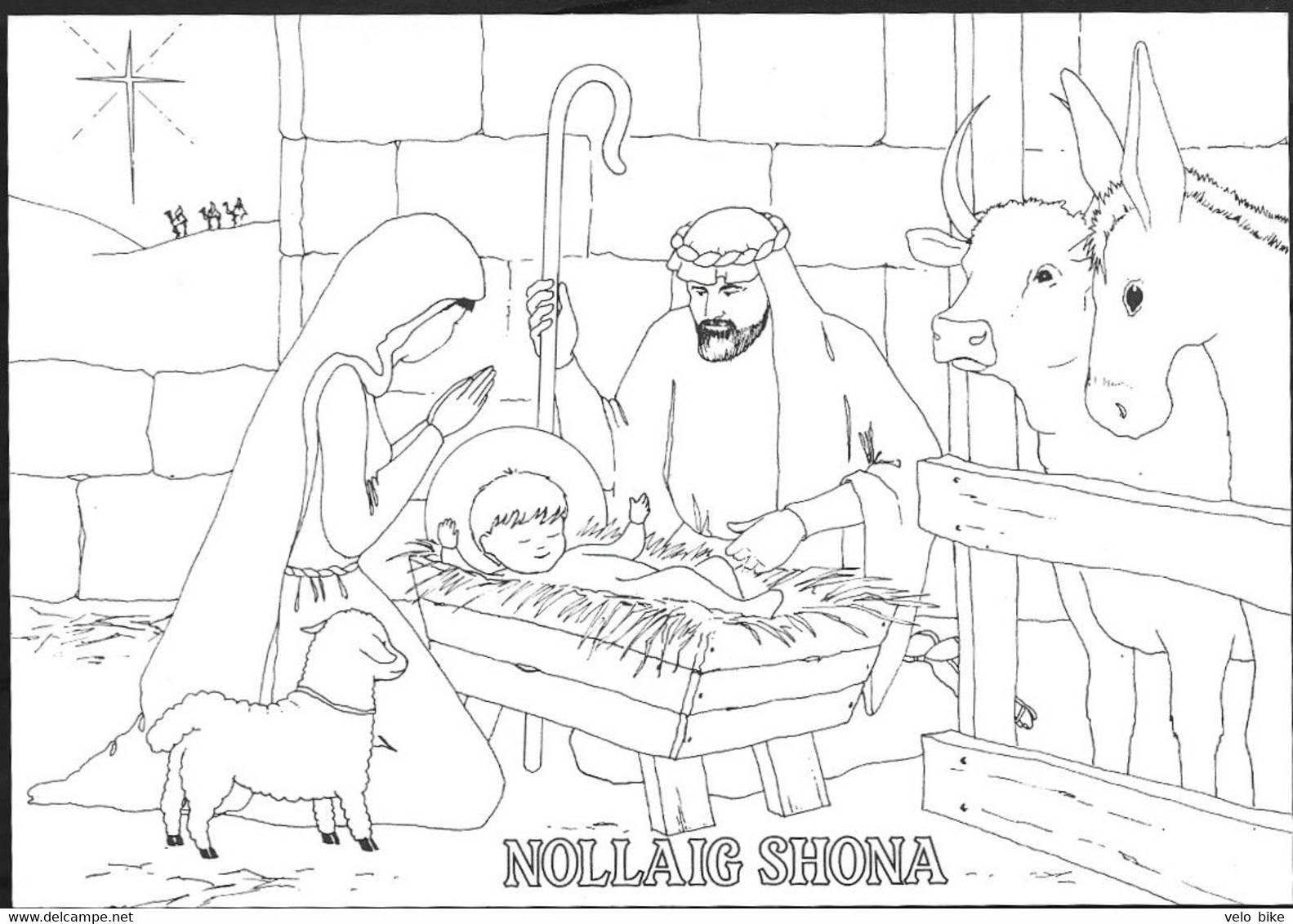 7 Eire Ireland Postal Stationery Entier 1987  Christmas Sheep Cow Donkey Camel Jesus Child - Postwaardestukken