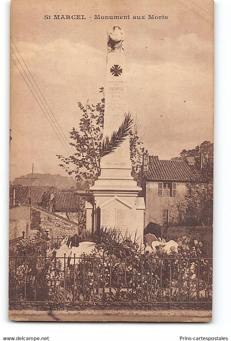 CPA 13 Marseille St Marcel Monument Aux Morts - Saint Marcel, La Barasse, Saintt Menet