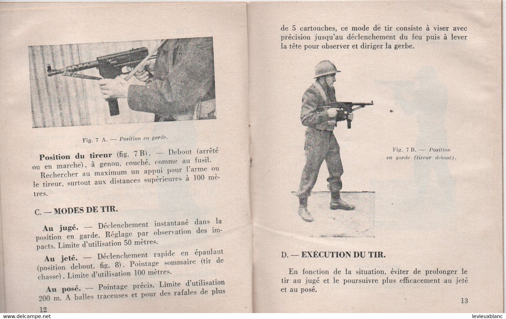 Guide technique sommaire du Pistolet8 Mitrailleur de 9 mm modèle 1949  N°2106 EMA/ARMET/ 1964     VPN366