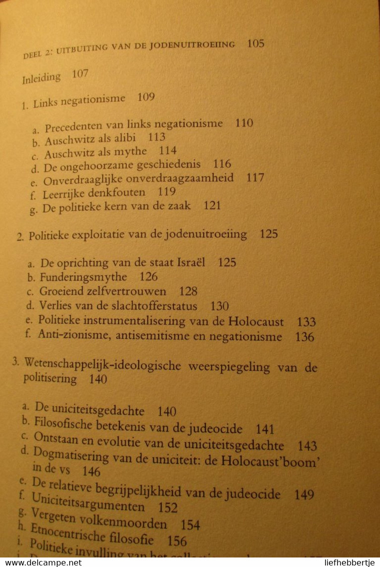 De Uitbuiting Van De Holocaust - Door Gie Van Den Berghe - 1990 - Jodenvervolging Joden - Oorlog 1939-45