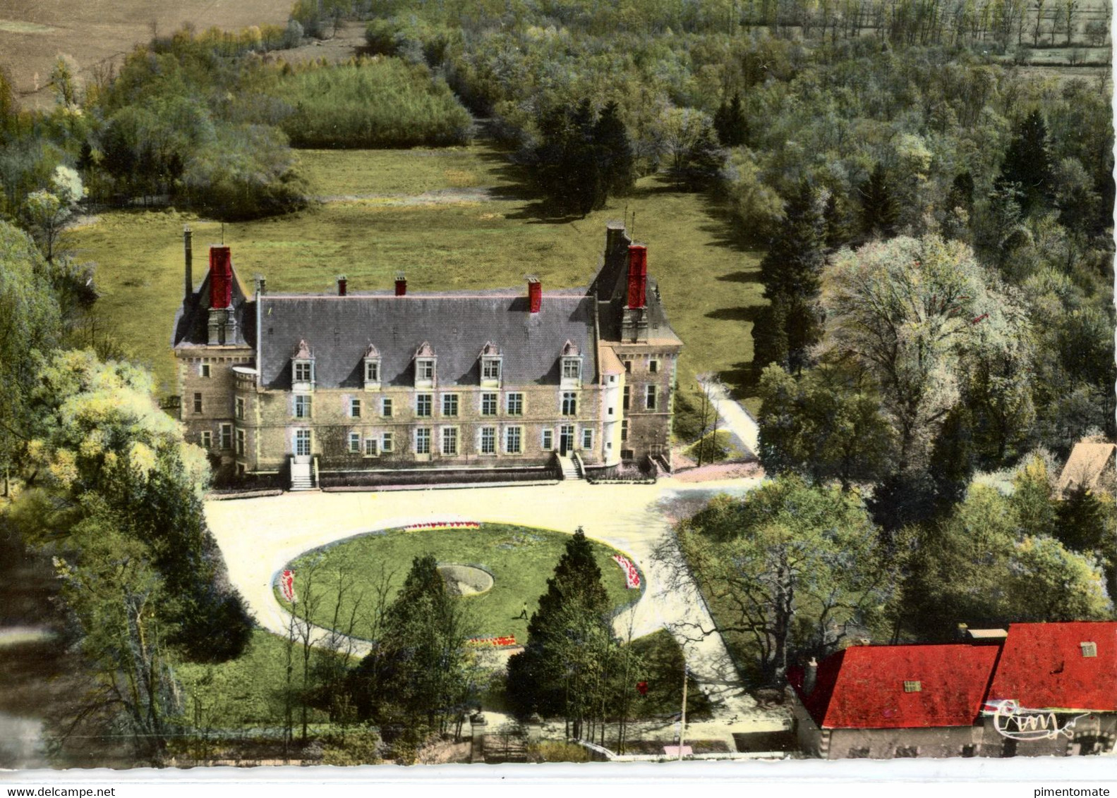 SAINT AMAND EN PUISAYE VUE AERIENNE DU CHATEAU 1969 - Saint-Amand-en-Puisaye