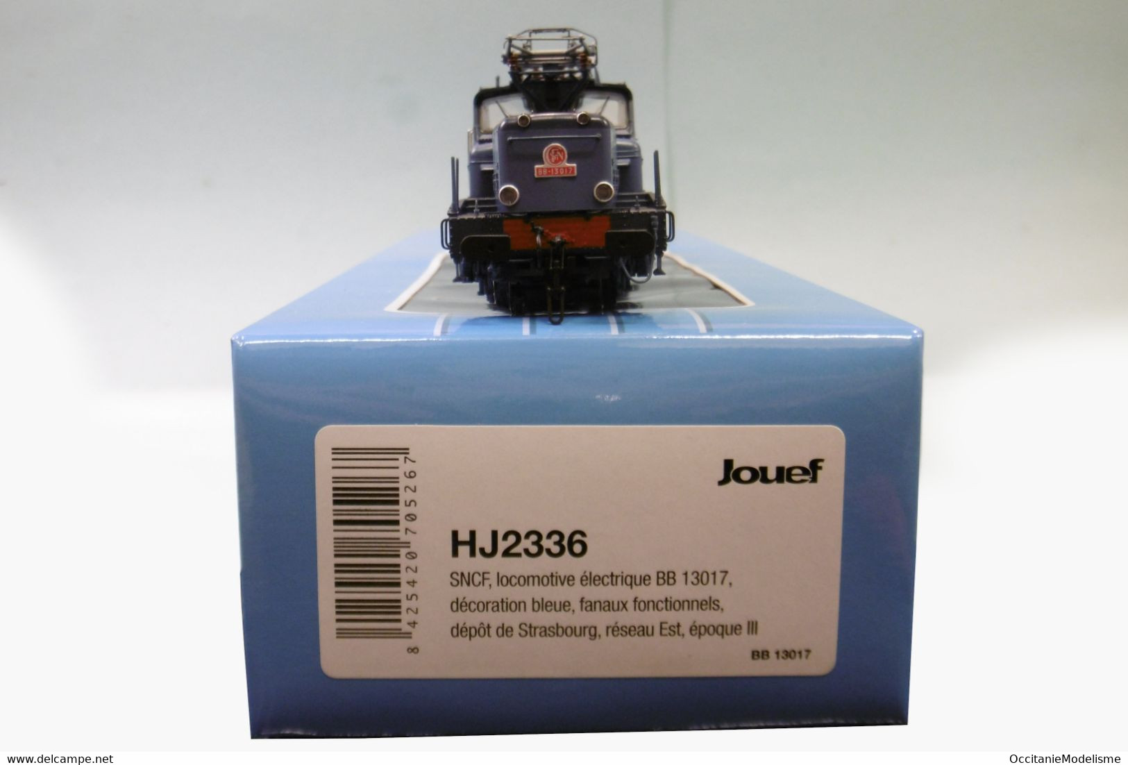 Jouef - Locomotive ELECTRIQUE BB 13017 13000 SNCF Strasbourg Bleu ép. III DCC SON Réf. HJ2336S Neuf HO 1/87 - Locomotieven