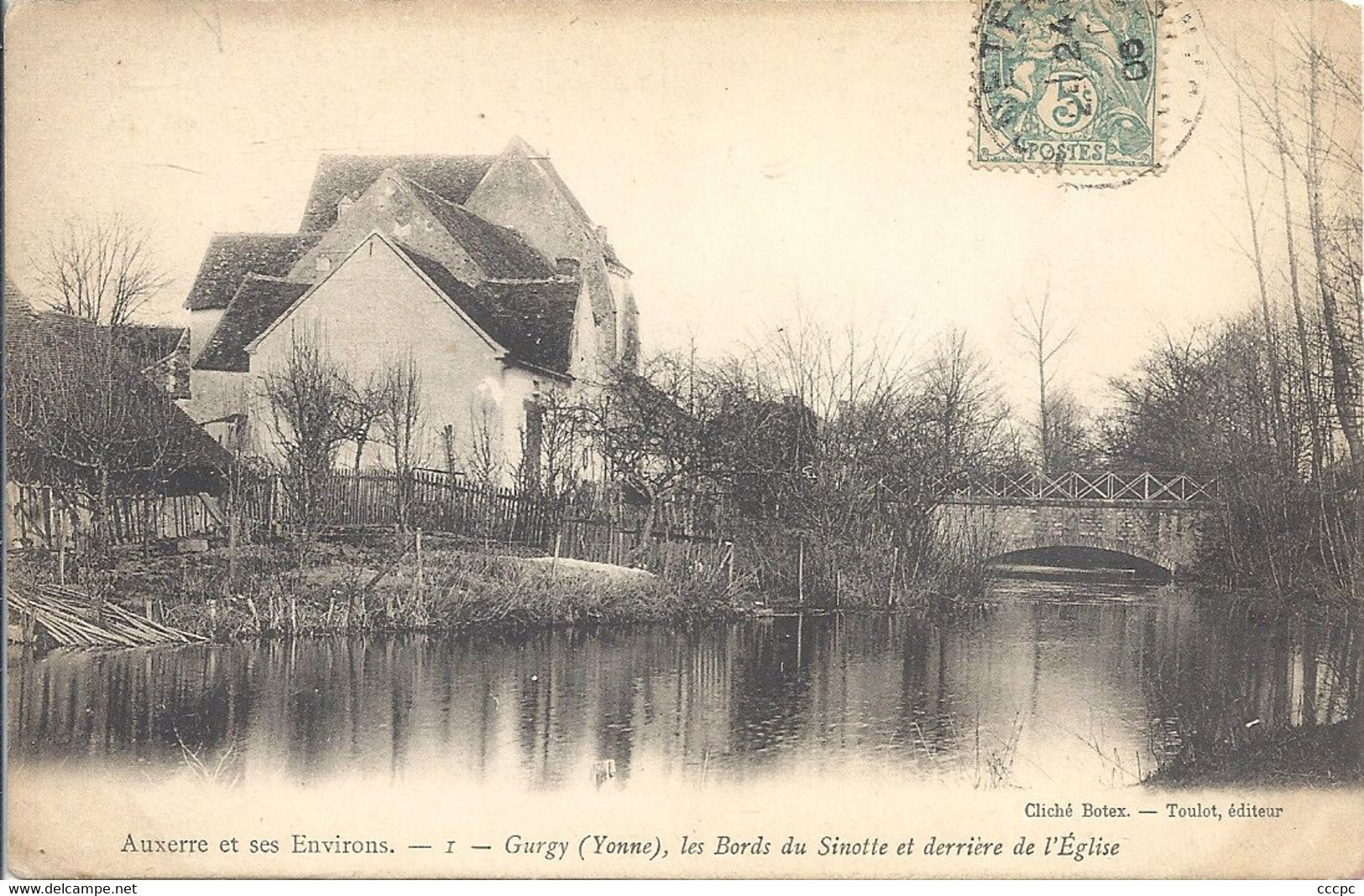 CPA Gurgy Les Bords Du Sinotte Et Derrirère De L'Eglise - Gurgy