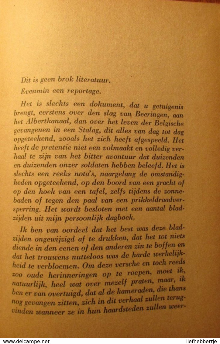 Gevangen! Vier Dagen Oorlog Aan 't Albertkanaal - Vier Maanden In Het Stalag - V. Meulenijzer - 1940 - Beringen - War 1939-45