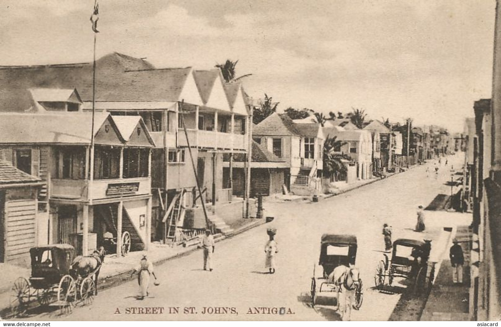 A Street In St. Johns Antigua  Undivided Back - Antigua & Barbuda