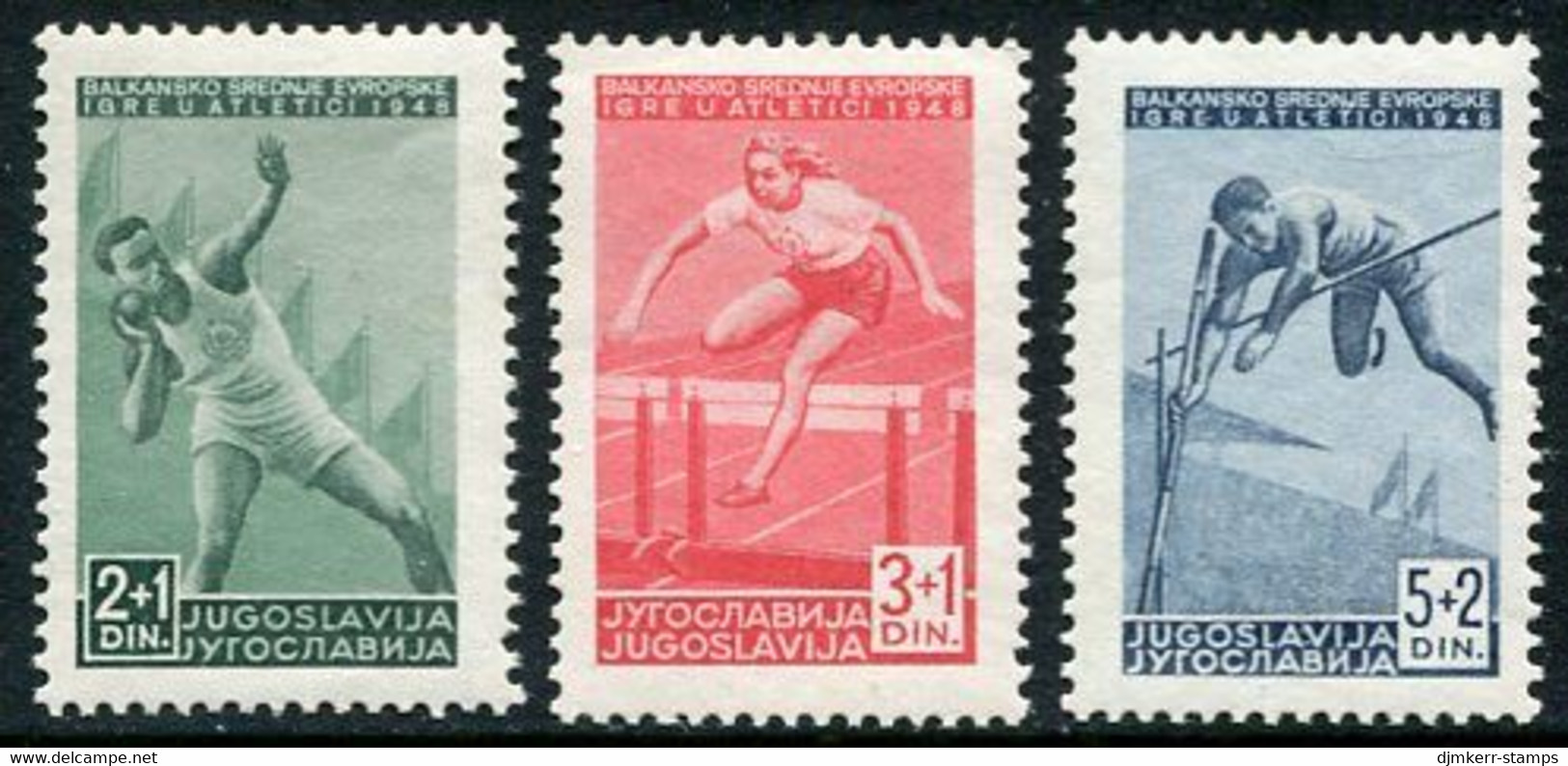 YUGOSLAVIA 1948  Balkan Games  MNH / **.  Michel 557-59 - Neufs